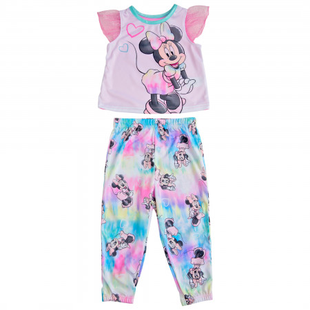 Disney Minnie Mouse Rainbow Burst 2-Piece Pajama Set